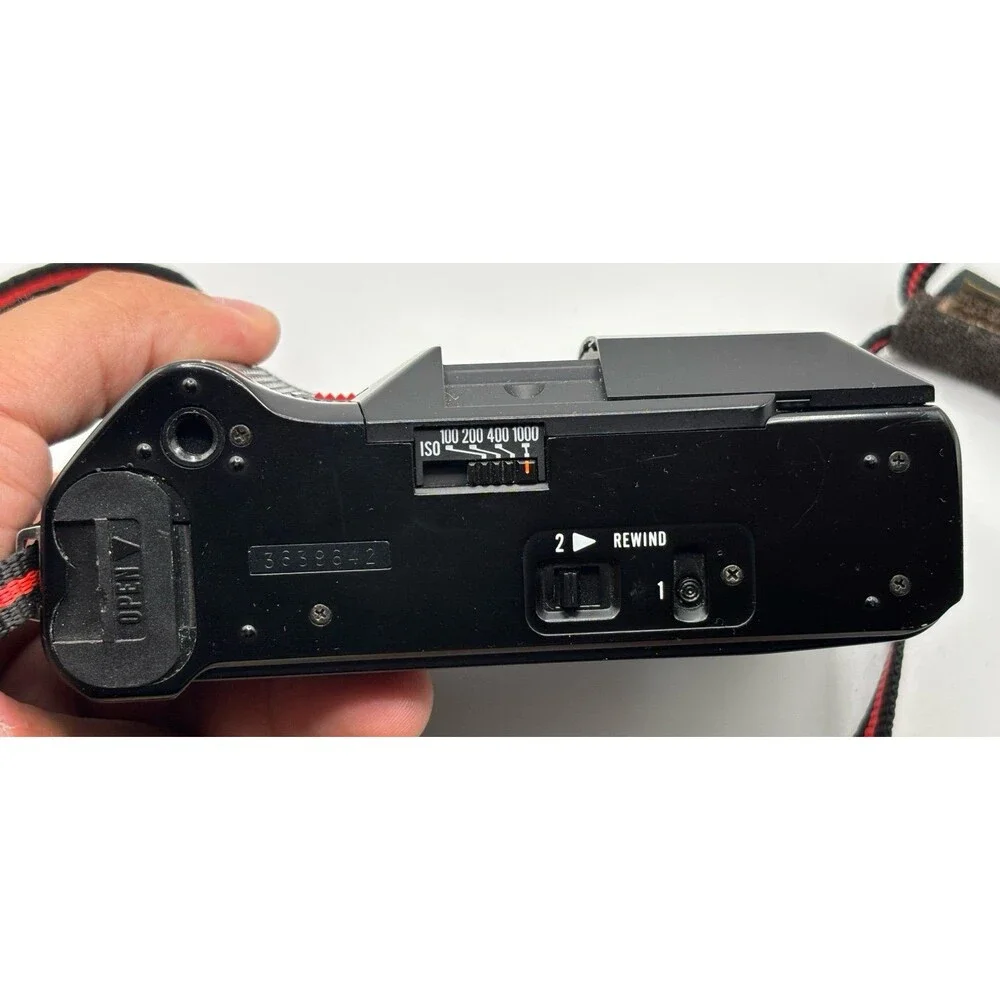 Pentax PC35 AF-M Date Point & Shoot 35mm Camera Black For Parts AS IS